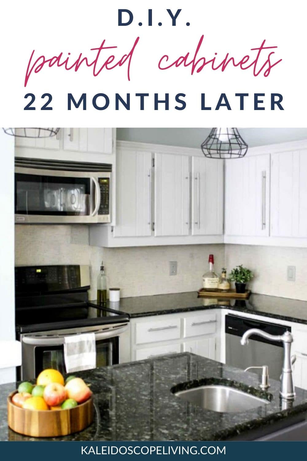 DIY Painted Kitchen Cabinets Update | Designertrapped.com