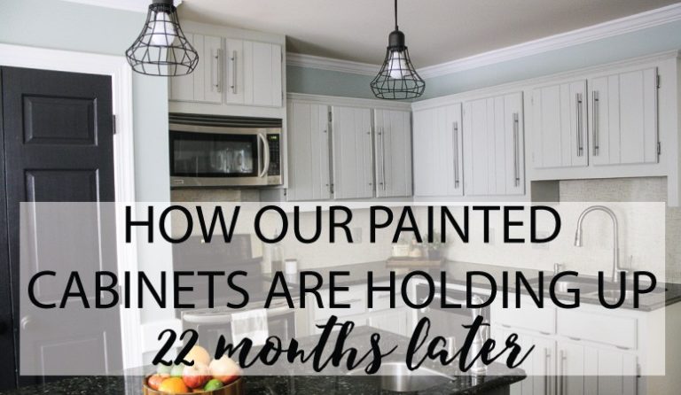How’s It Holding Up? DIY Painted Kitchen Cabinets Update