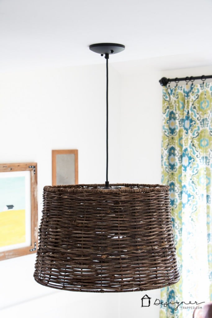 OMG! This is brilliant! This blogger made this DIY light in about 15 minutes for around $30. I am so going to make one!