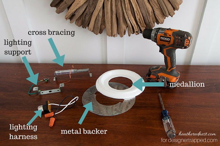 This is AWESOME! You can easily convert a recessed light to a pendant light with this tutorial by The Heathered Nest for designertrapped.com! 