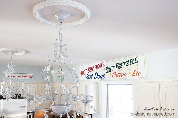 This is AWESOME! You can easily convert a recessed light to a pendant light with this tutorial by The Heathered Nest for designertrapped.com! 
