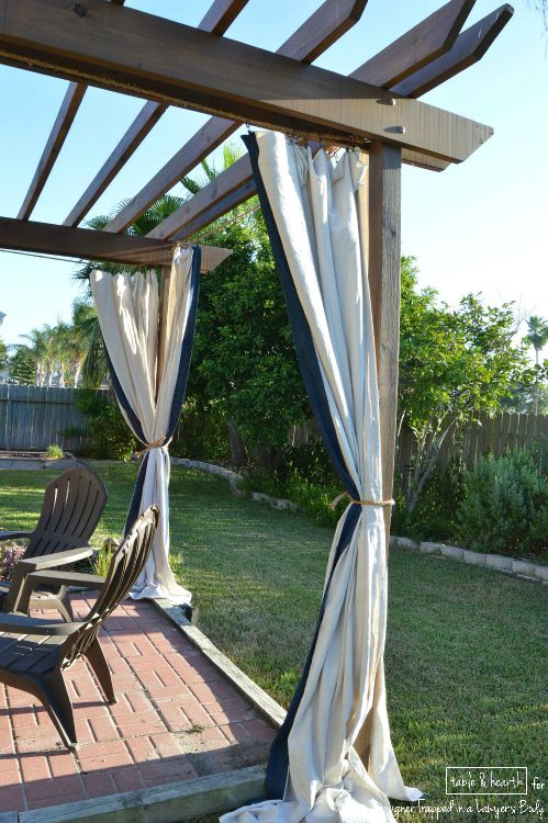 No sew outdoor curtains are a no brainer for perfect DIY outdoor projects