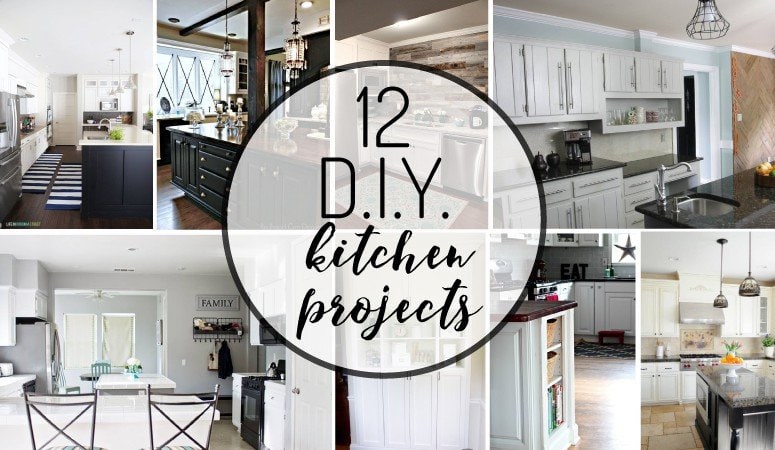 WOW! These 12 DIY kitchen projects are some of the best I have seen. Proof you can makeover a kitchen on a budget!