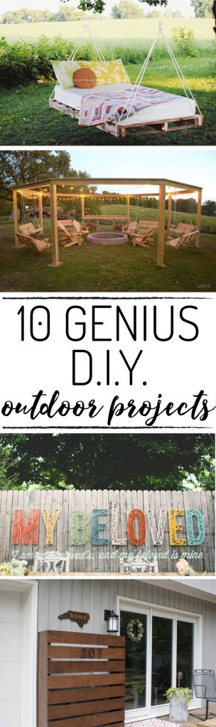 OMG! This is the best list of DIY outdoor projects I have seen! Number 1 and 4 are my favorites! 