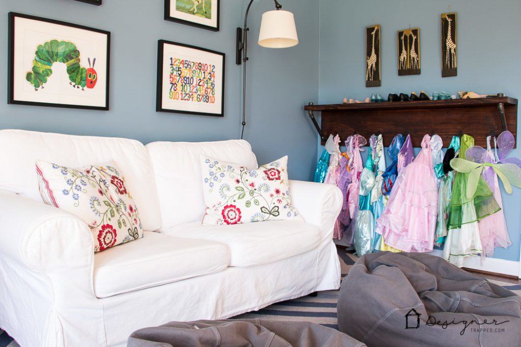 A kids' playroom doesn't have to be overly cutesy. There are tons of playroom decor options that kids and adults will both love. This room is a great example!