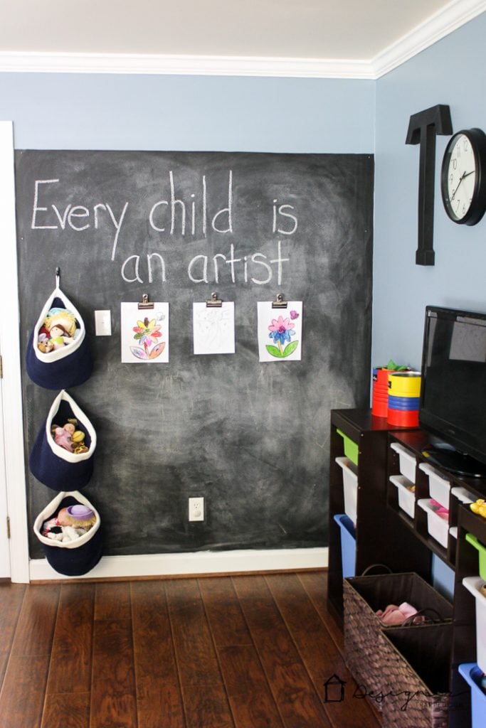 A kids' playroom doesn't have to be overly cutesy. There are tons of playroom decor options that kids and adults will both love. This room is a great example!