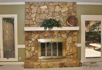 OMG, this fireplace makeover is amazing and was done on such a small budget!