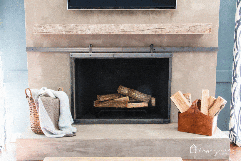 Diy Concrete Fireplace For Less Than, Concrete Fireplace Surround Diy