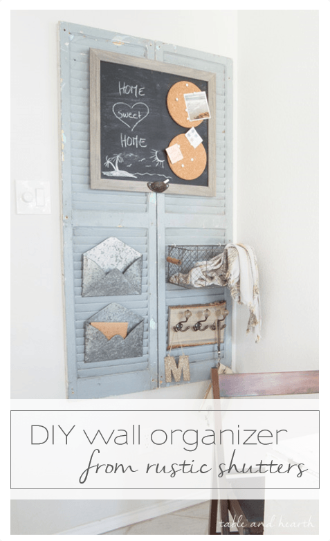 DIY-wall-organizer-from-rustic-shutters-15