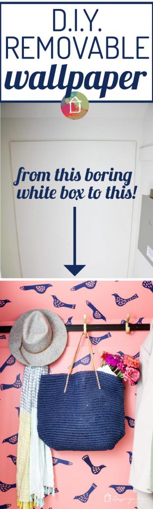 THIS IS GENIUS! Learn how to make DIY wallpaper that is removable and affordable! Come up with your own color palette and design. The options for this DIY wallpaper are endless!