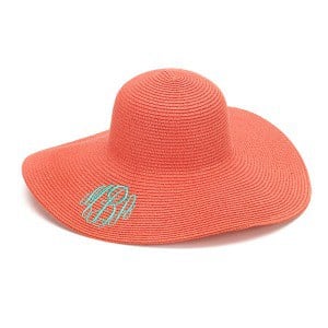 monogrammed sun hat