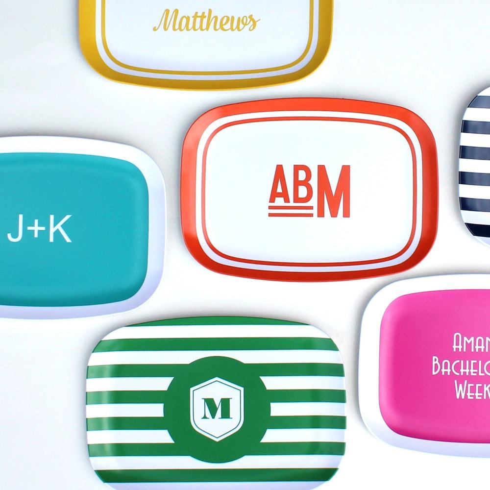 personalized melamine platter