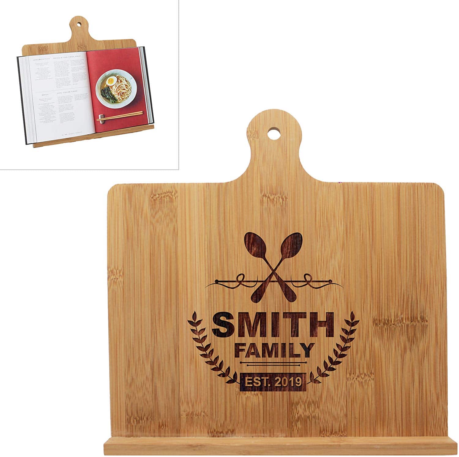 personalized recipe and ipad holder