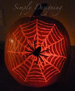 dremel cut pumpkin with spider web
