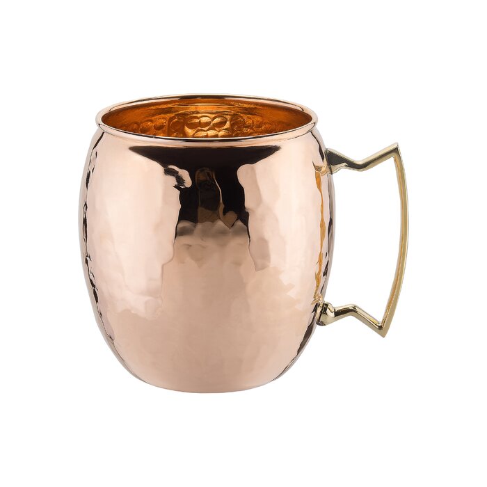 hammered copper Moscow mule mug