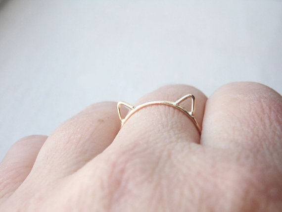 cat ear ring