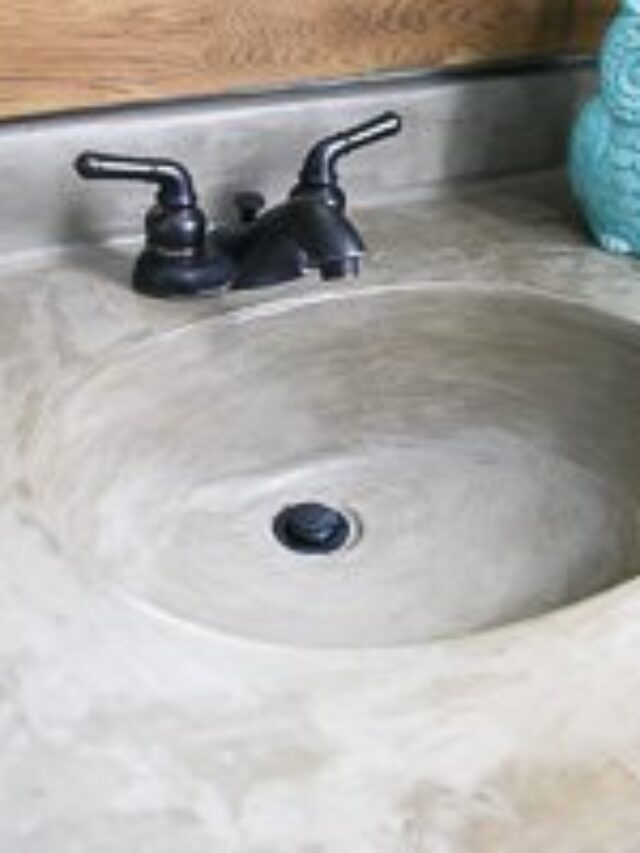 DIY Concrete Counter & Sink