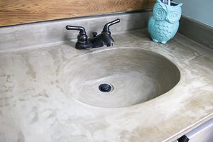 Diy Vanity Makeover Using Concrete Overlay, Concrete Bathroom Countertops Diy