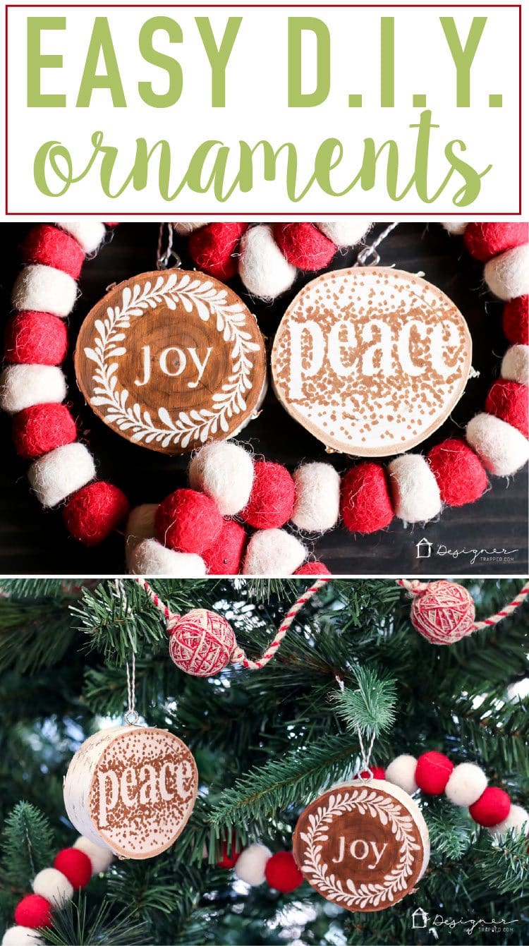 OMG, I love, love, love these DIY wooden ornaments and they look so easy to make! I'm definitely going to make some of these handmade ornaments to give as Christmas gifts this year.