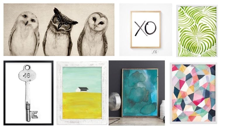 Need some cool wal art for a gallery wall or to fill empty walls in your home? This is the best list of sources for affordable art prints and cool wall art I have seen!