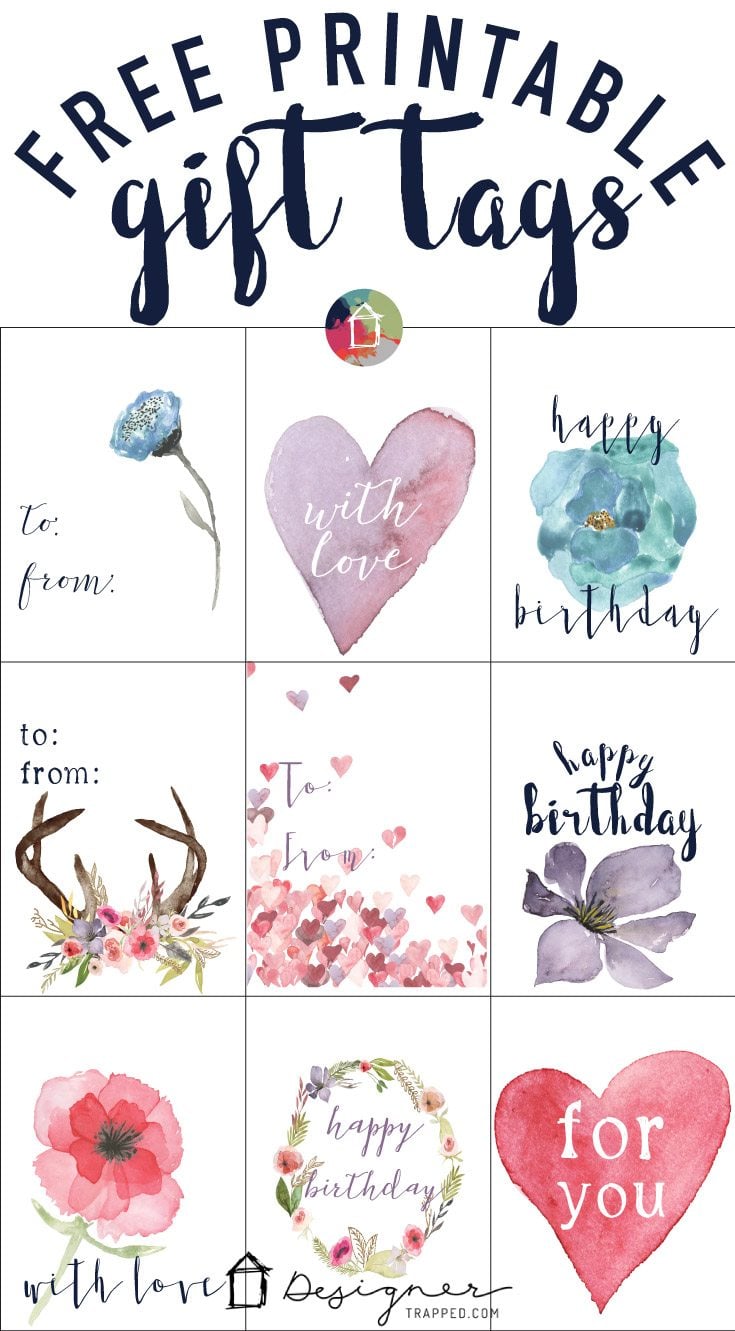 FREE Printable Gift Tags for Birthdays