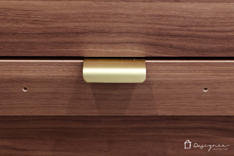 INTEGRAL hinge pull out drawers HACK fills void IKEA AKURUM wooden plugs 