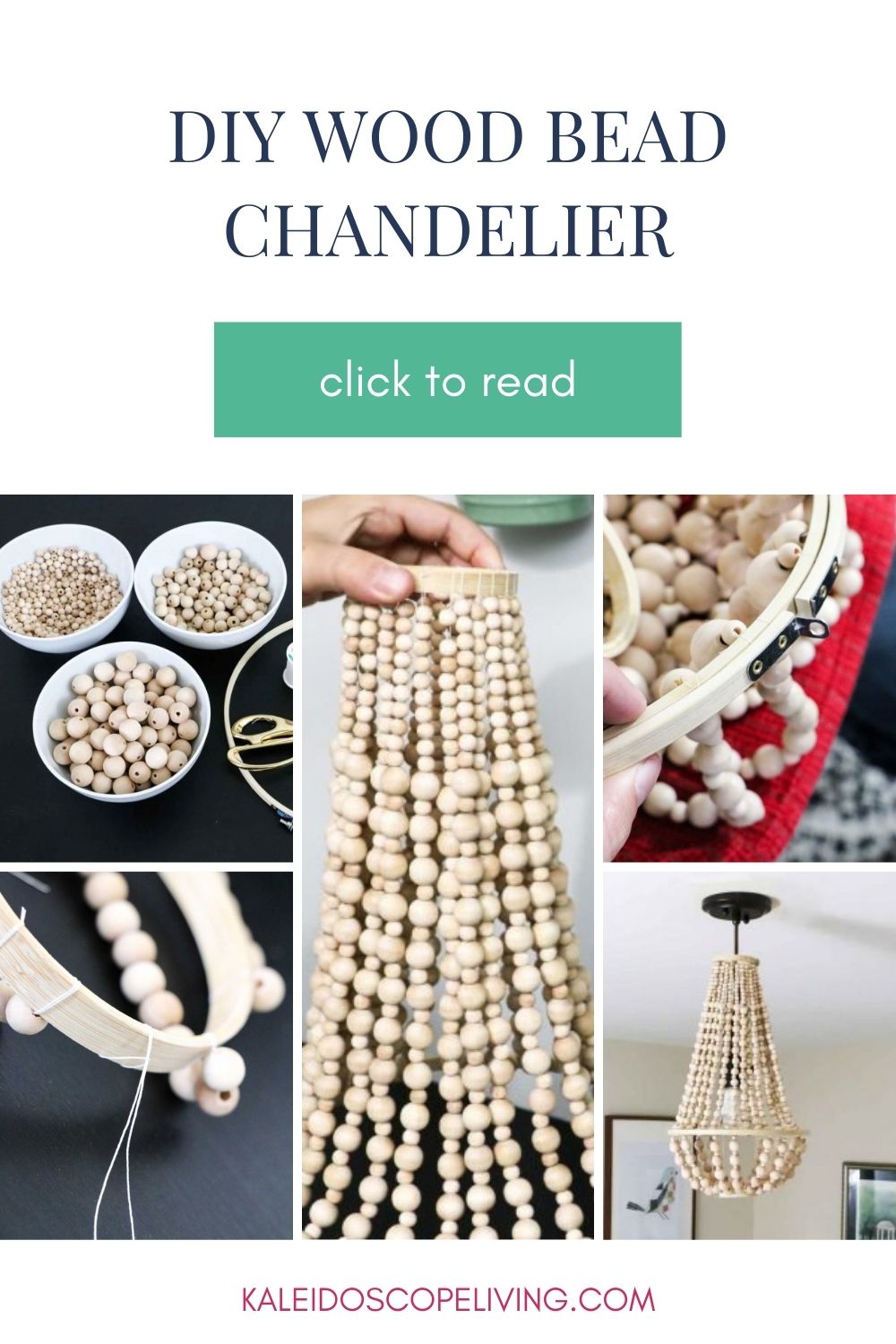 Diy Chandelier From Wood Beads