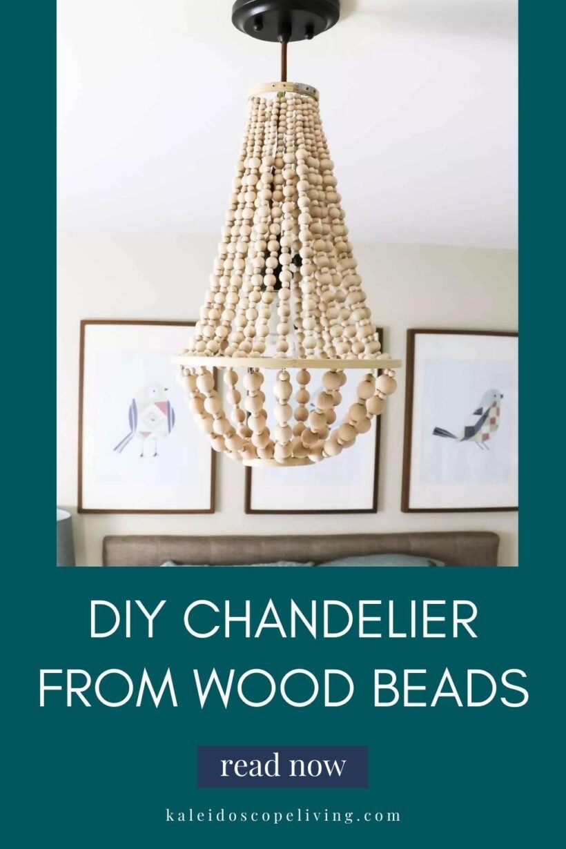 Diy Chandelier From Wood Beads Kaleidoscope Living