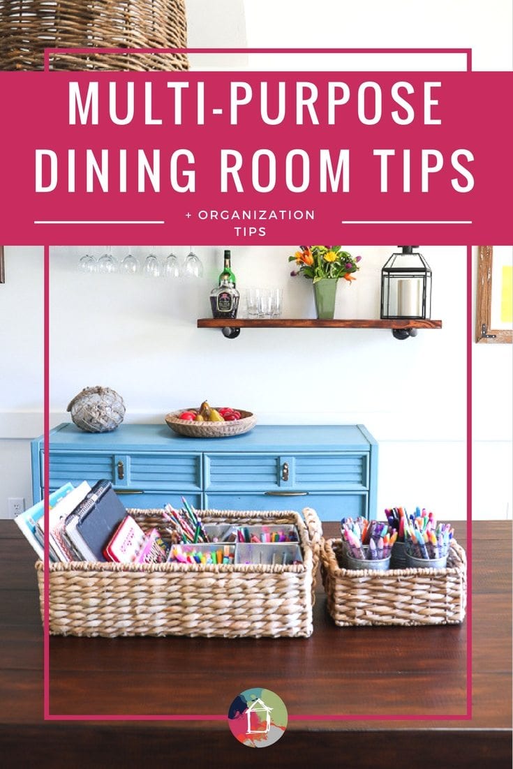 LOVE these dining room storage and organization ideas. I'm not the only person whose dining room has to serve multiple purposes--I need creative storage ideas to make that happen. These organization and decluttering ideas are perfect.