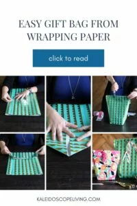 how to make a DIY wrapping paper gift bag