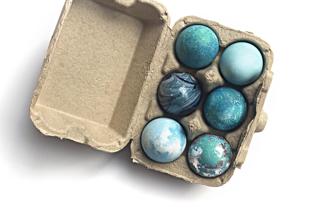 marbled easter eggs