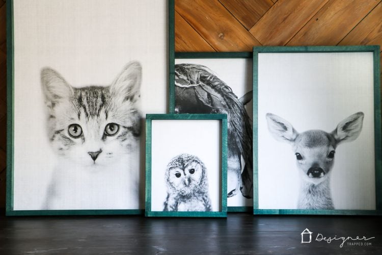 DIY large wall art can be soooo expensive, but it doesn't have to be! You can create large DIY art without being artistic and without spending much money. This full tutorial shows you how. Click through to see the tutorial!