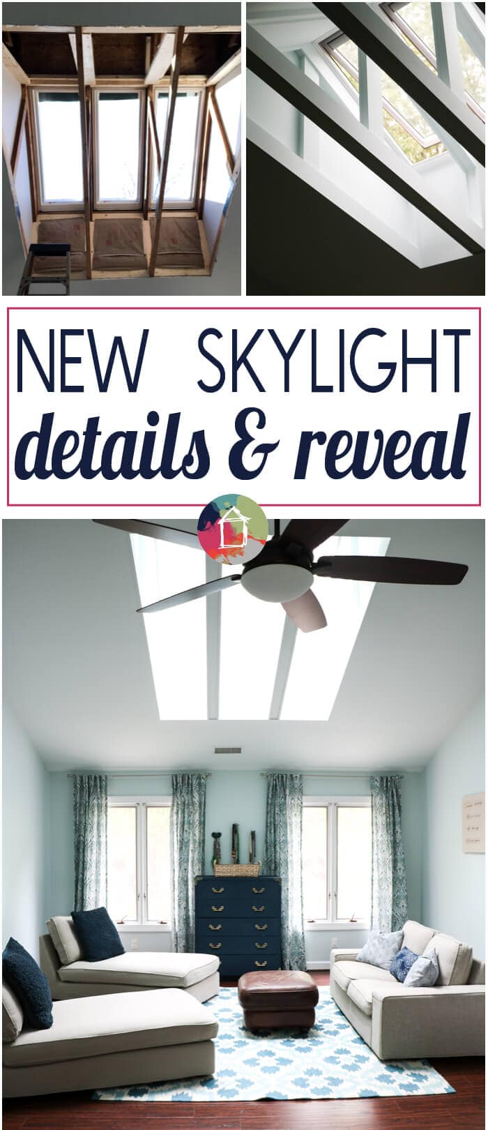Nothing can brighten a space and create interest on your fifth walls like skylights! Check out this amazing skylight reveal!