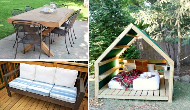 Outdoor furniture can be so expensive, but these DIY outdoor furniture projects are high on style and easy on your wallet! If you are looking for outdoor furniture ideas that you can make yourself, click through to see the best DIY outdoor furniture tutorials on the web!