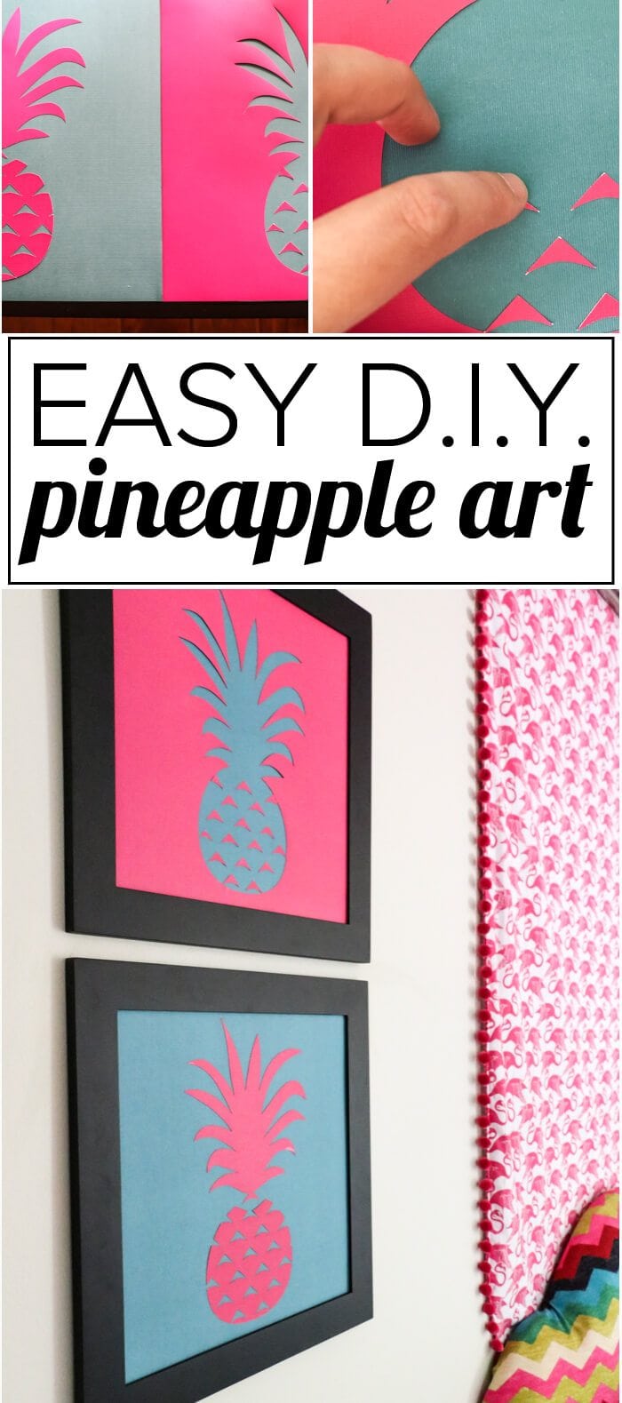 OMG, love this DIY pineapple art so much. And it actually looks super easy to make!