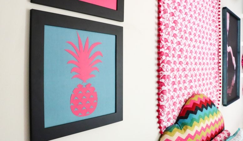 OMG, love this DIY pineapple art so much. And it actually looks super easy to make!