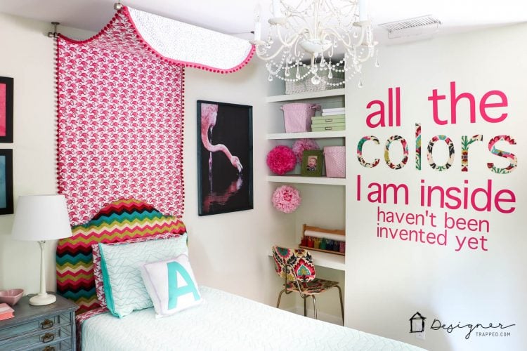 OMG, these custom wall decals are amazing! Such a great way to do a large wall quote or vinyl monogram!