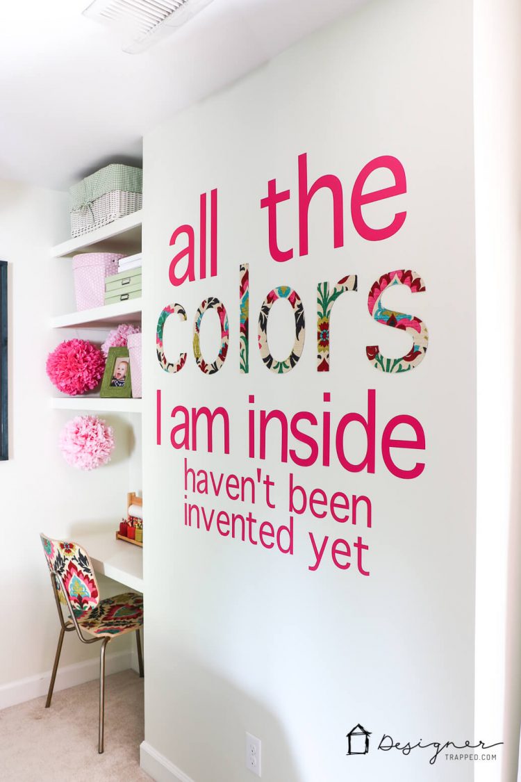 OMG, these custom wall decals are amazing! Such a great way to do a large wall quote or vinyl monogram!