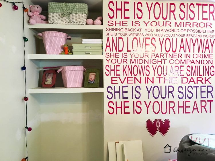 OMG, these custom wall decals are amazing! Such a great way to do a large wall quote or vinyl monogram!