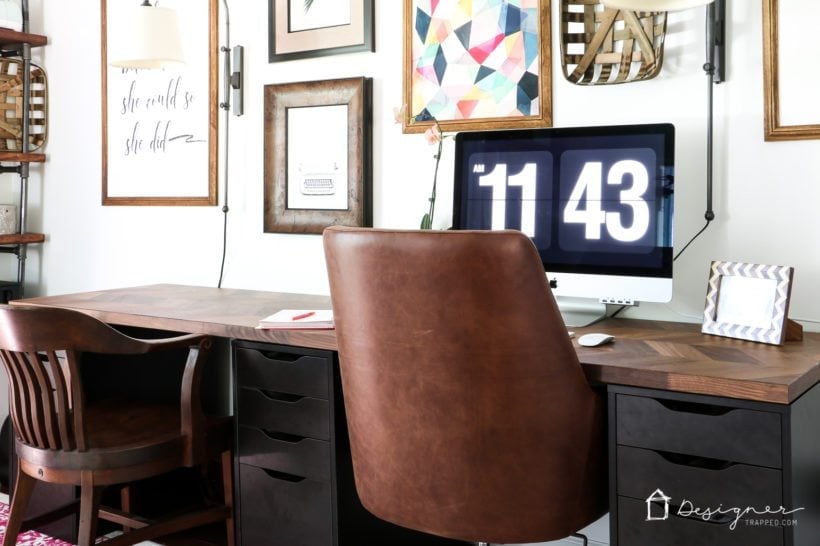 DIY IKEA desk hack by Tasha Agruso of Kaleidoscope Living