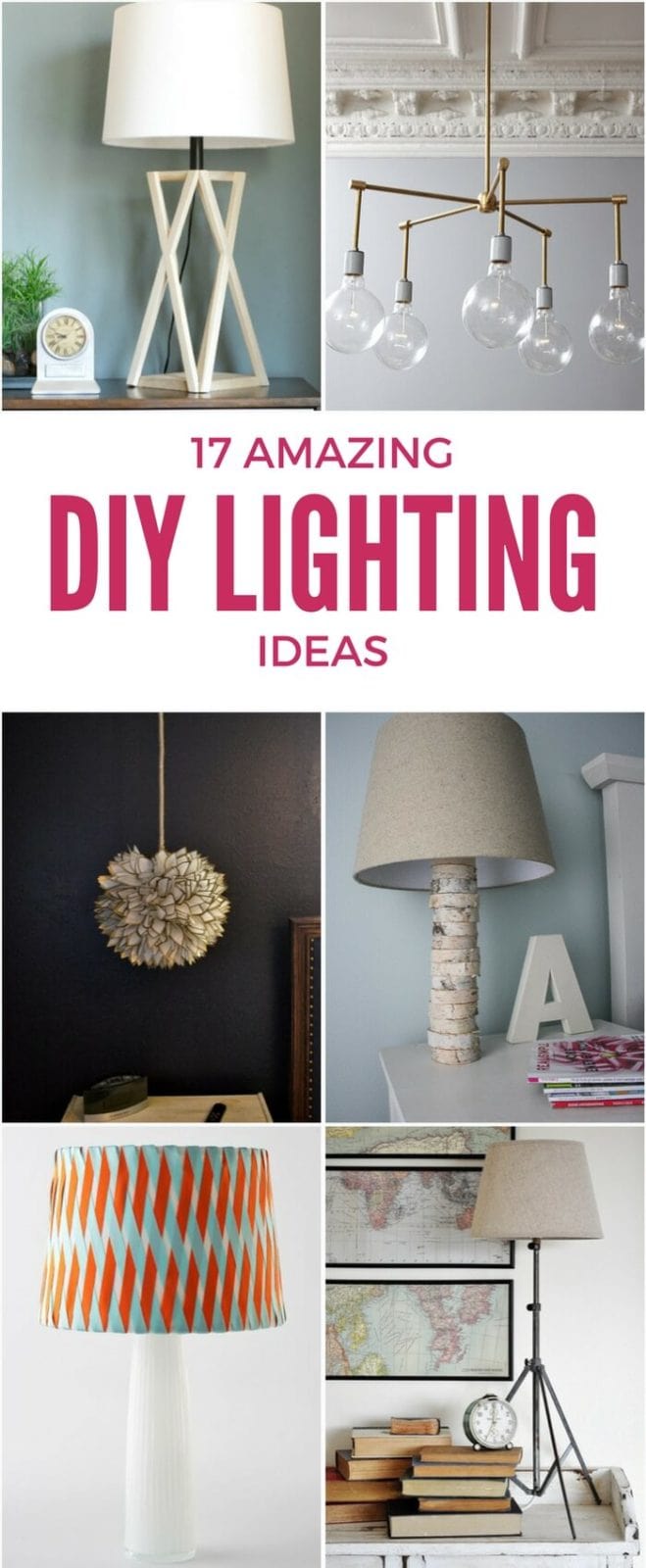 20 DIY Lighting Ideas Light Fixtures, Lamps, And More! | atelier-yuwa ...