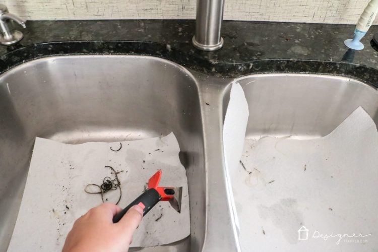 Replacing caulk deals around kitchen sink