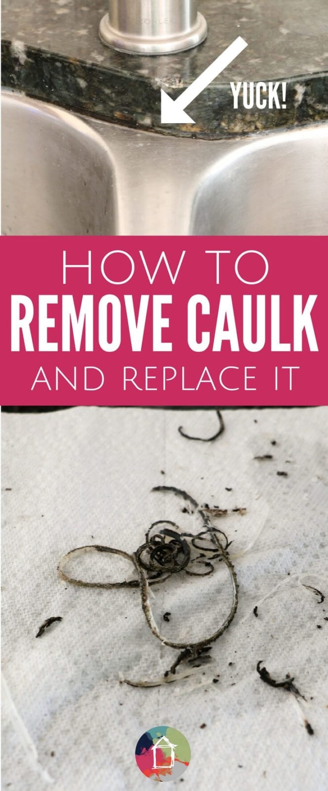 Remove caulk deals from sink