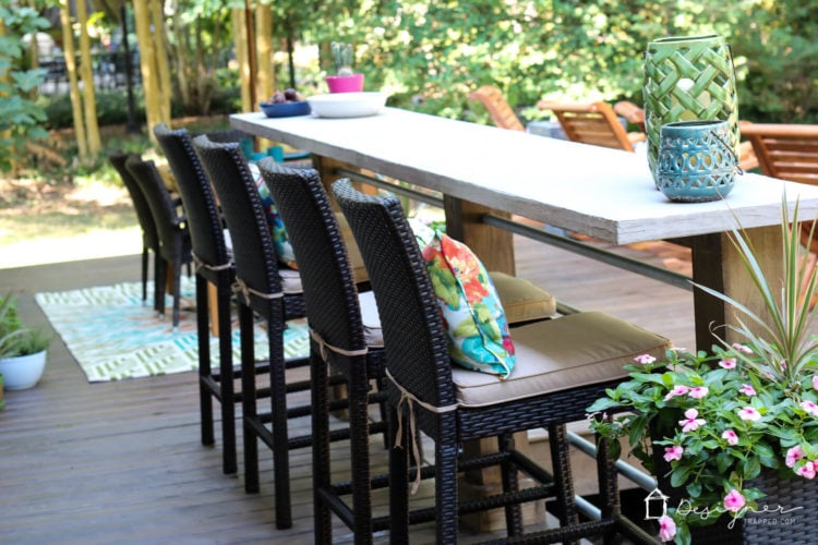 DIY Deck Bar on a Budget | Kaleidoscope Living