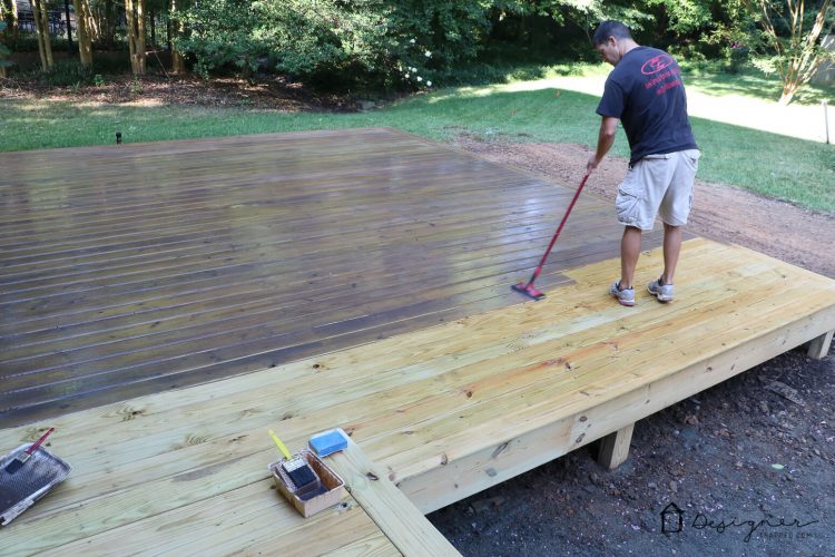 Come check out our DIY deck makeover progress!