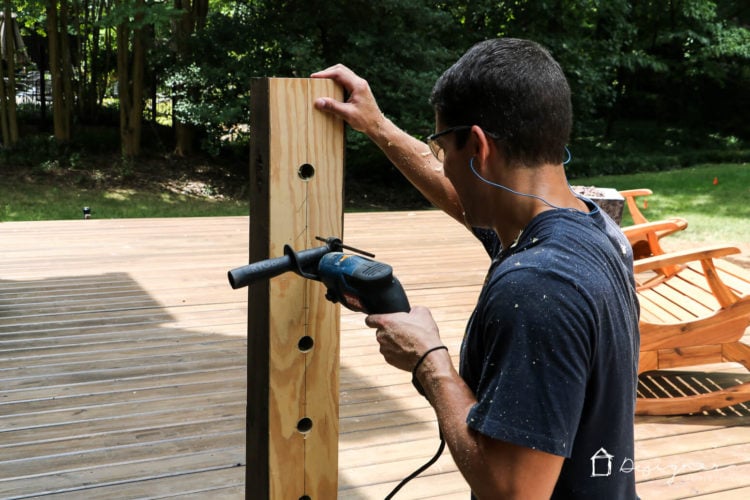 Dreaming of an outdoor bar or deck bar? We were too and we are sharing our plans for this easy and affordable DIY deck bar!