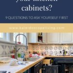 DIY painted kitchen cabinets