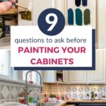 should I paint my kitchen cabinets? Pinterest graphic