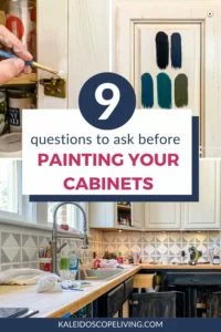 should I paint my kitchen cabinets? Pinterest graphic