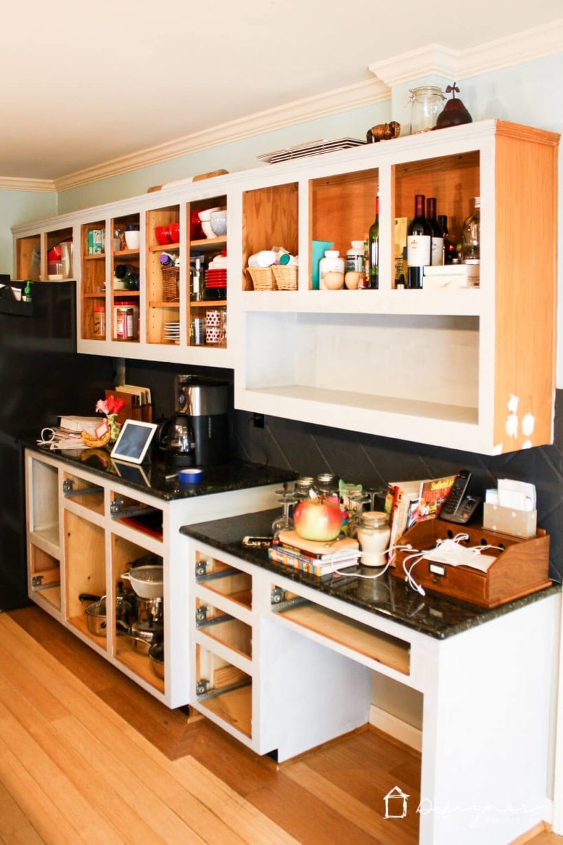 inside kitchen cupboards